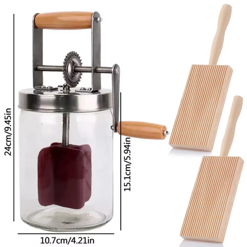 Craft Your Own Gourmet Butter with the 1000L/1500L Manual Butter Churner Featuring Beech Wood Paddles