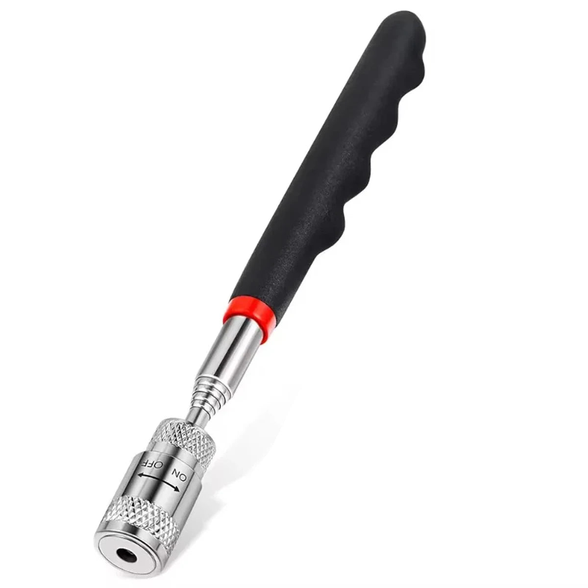 Telescopic Magnetic Iron Retrieval Tool with LED Illumination for Enhanced DIY Applications