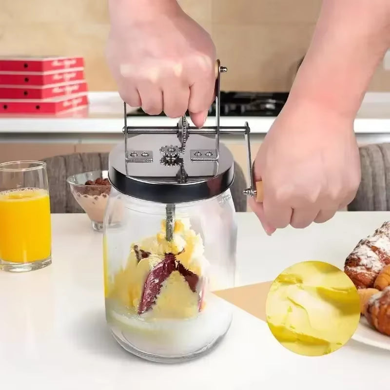 Craft Your Own Gourmet Butter with the 1000L/1500L Manual Butter Churner Featuring Beech Wood Paddles