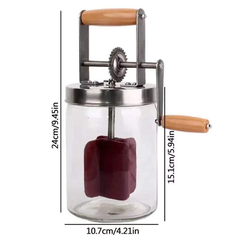 Craft Your Own Gourmet Butter with the 1000L/1500L Manual Butter Churner Featuring Beech Wood Paddles