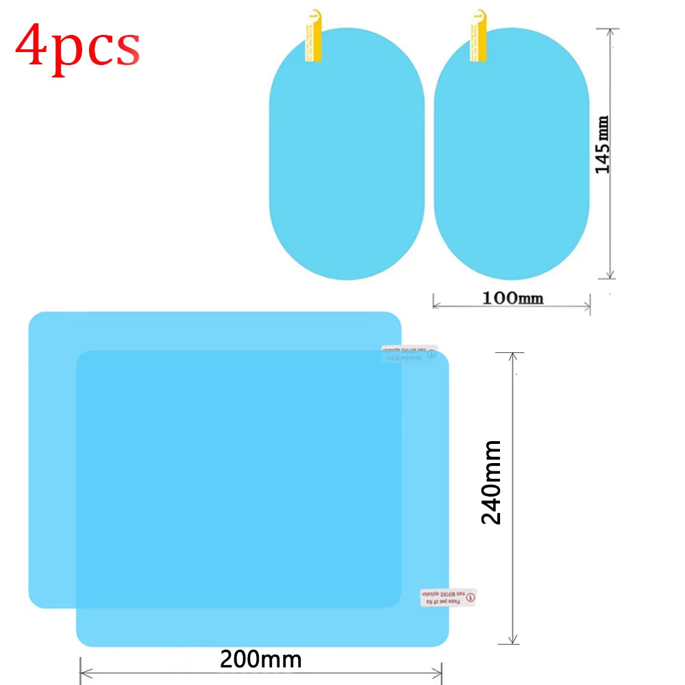 Rainproof Rearview Mirror Film for Cars and Trucks - Anti-Fog Waterproof Stickers for Enhanced Safety in Wet Conditions