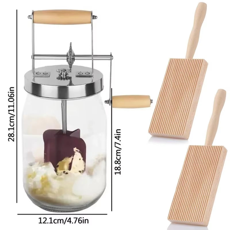 Craft Your Own Gourmet Butter with the 1000L/1500L Manual Butter Churner Featuring Beech Wood Paddles