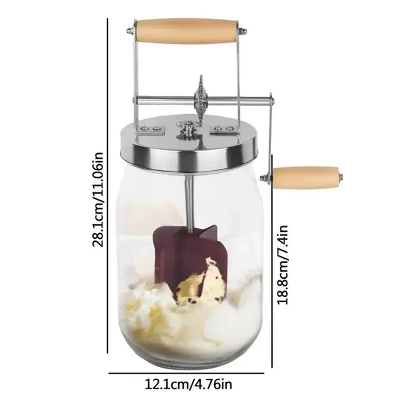 Craft Your Own Gourmet Butter with the 1000L/1500L Manual Butter Churner Featuring Beech Wood Paddles