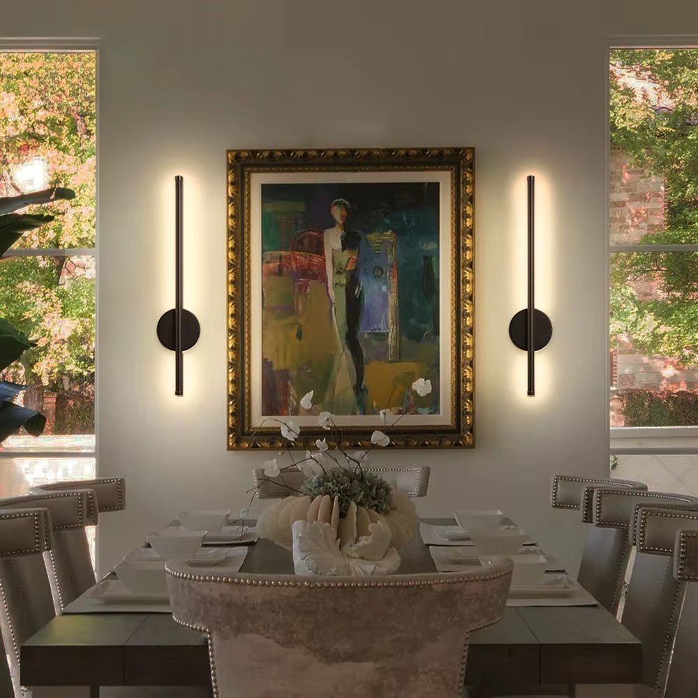 Magnetic Rechargeable 50 LED Wall Lamp in Black and Gold for Living Room, Bedroom, Hallway, Study, Stairwell, and Cloakroom - Wireless Lighting Solution