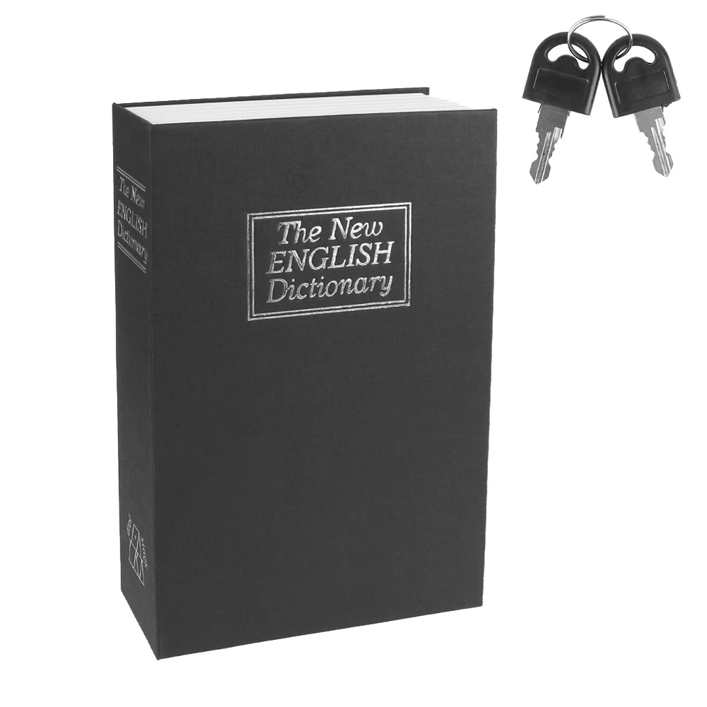 Dictionary-Style Key Storage Safe with Combination Lock for Valuables