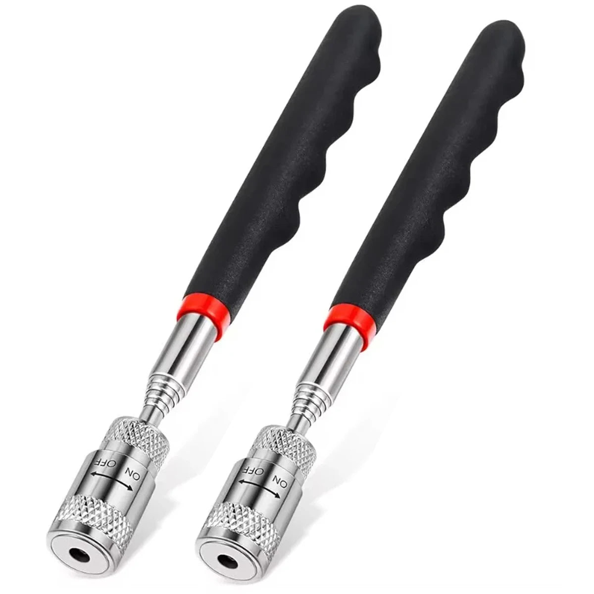 Telescopic Magnetic Iron Retrieval Tool with LED Illumination for Enhanced DIY Applications