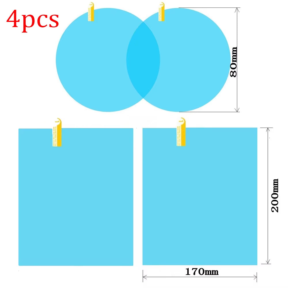 Rainproof Rearview Mirror Film for Cars and Trucks - Anti-Fog Waterproof Stickers for Enhanced Safety in Wet Conditions