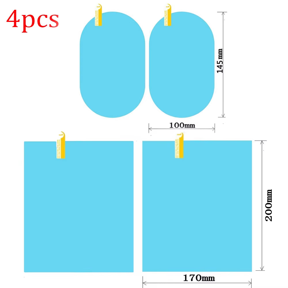 Rainproof Rearview Mirror Film for Cars and Trucks - Anti-Fog Waterproof Stickers for Enhanced Safety in Wet Conditions
