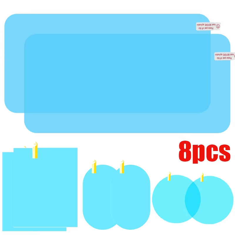 Rainproof Rearview Mirror Film for Cars and Trucks - Anti-Fog Waterproof Stickers for Enhanced Safety in Wet Conditions