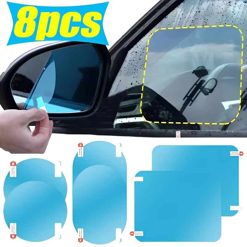 Rainproof Rearview Mirror Film for Cars and Trucks - Anti-Fog Waterproof Stickers for Enhanced Safety in Wet Conditions