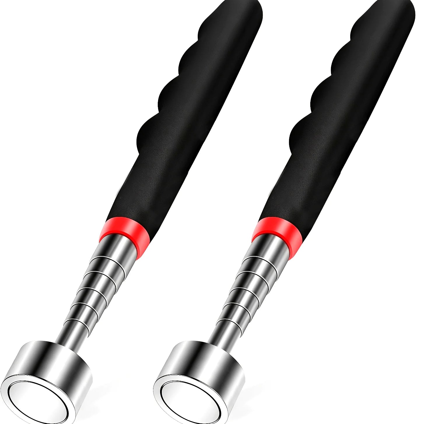 Telescopic Magnetic Iron Retrieval Tool with LED Illumination for Enhanced DIY Applications