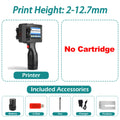 Professional Handheld Inkjet Printer 12.7mm with Fast-Drying Ink for Text, QR Code, Barcode, Batch Number, Logo, and Date Label Printing