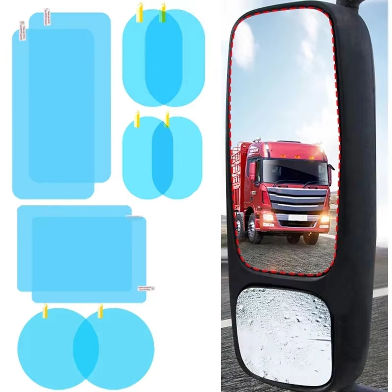 Rainproof Rearview Mirror Film for Cars and Trucks - Anti-Fog Waterproof Stickers for Enhanced Safety in Wet Conditions