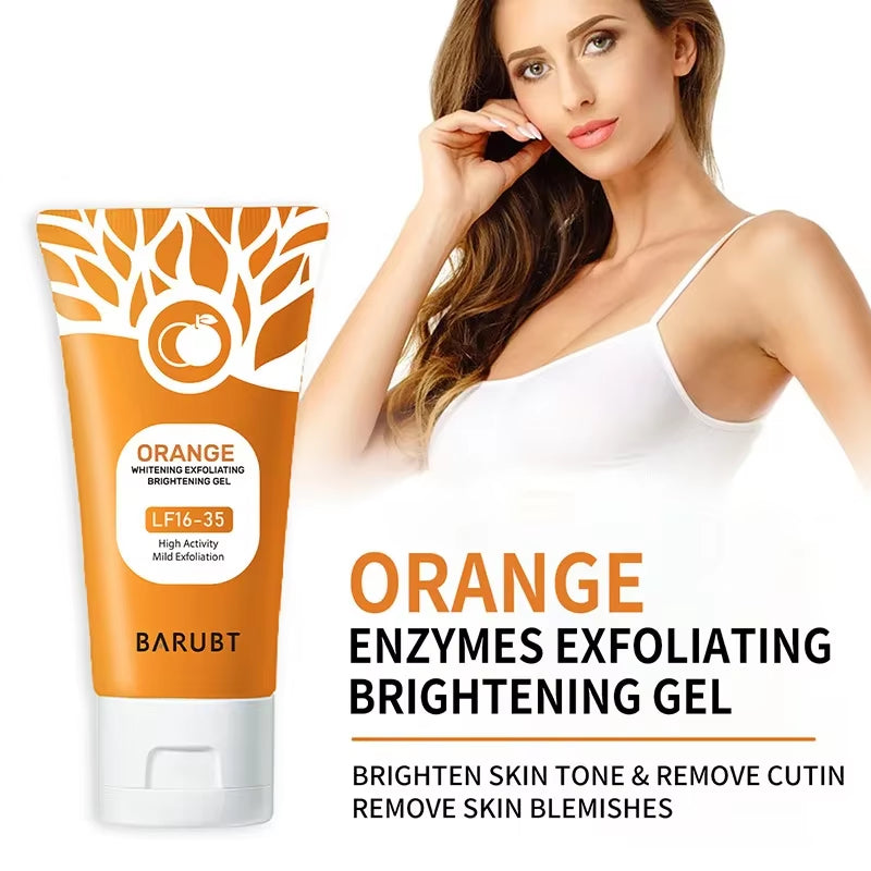 Revitalize Your Skin with Our 50g Gentle Orange Exfoliating Gel - Perfect for Facial and Body Cleansing!