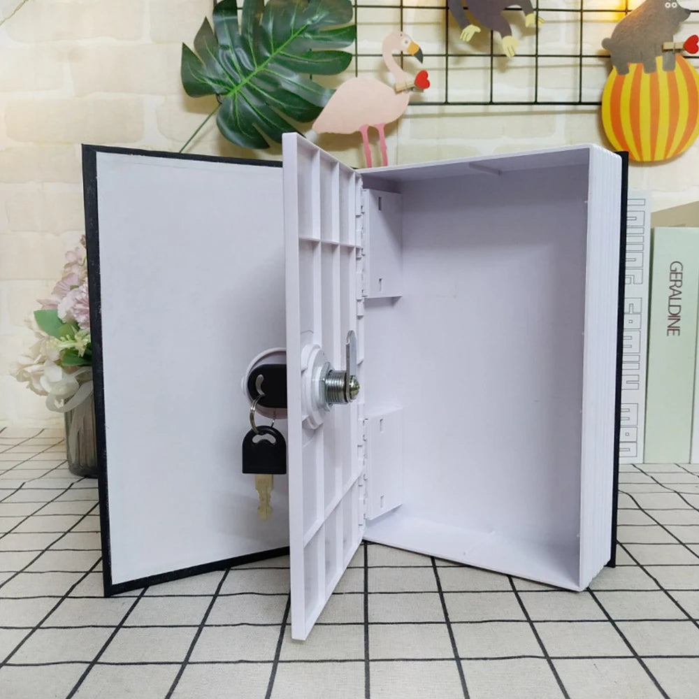 Dictionary-Style Key Storage Safe with Combination Lock for Valuables
